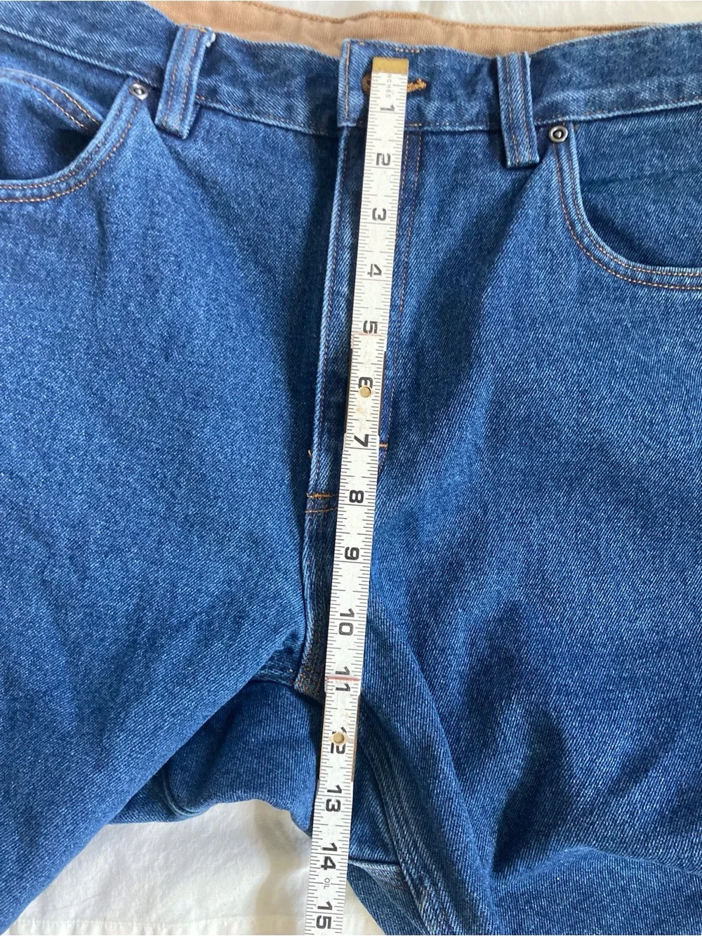 Duluth TradingCo. Men’s Ballroom PremiumDenim Jeans 36X32 Blue/Tan Flannel Lined